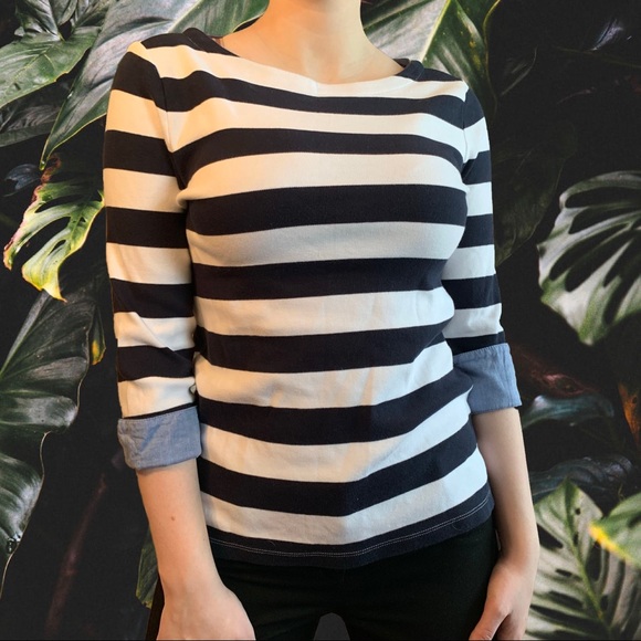Nautica Tops - Nautica 3/4 Sleeve Striped Shirt